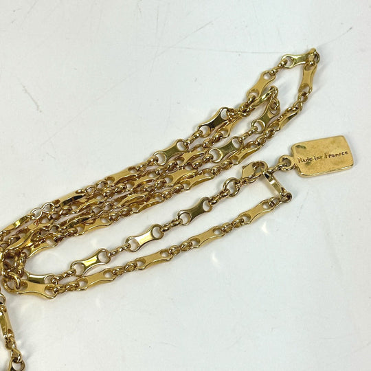 LOUIS VUITTON Necklace MP0329 Gold Plated gold Accessories helicopter