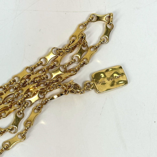 LOUIS VUITTON Necklace MP0329 Gold Plated gold Accessories helicopter