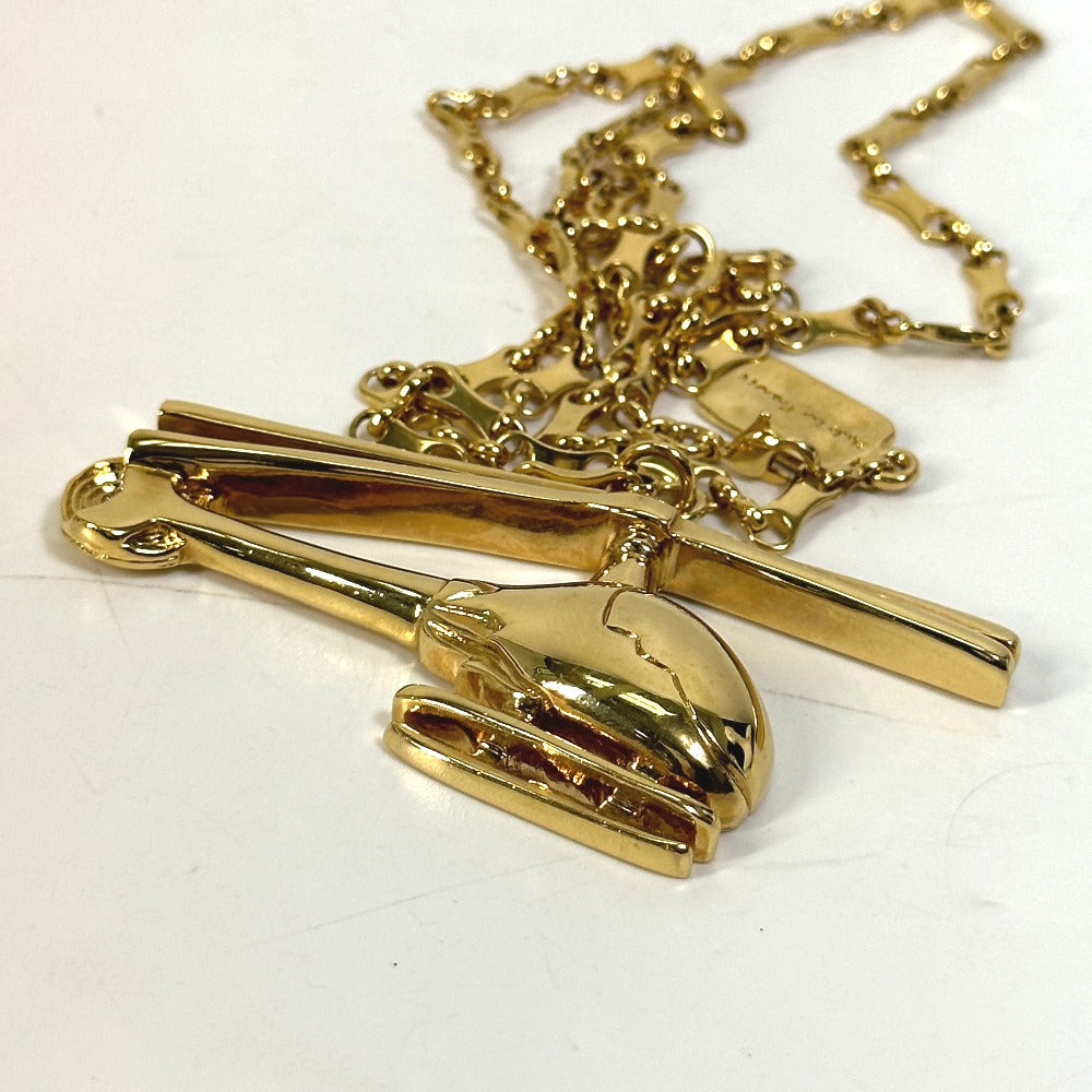 LOUIS VUITTON Necklace MP0329 Gold Plated gold Accessories helicopter