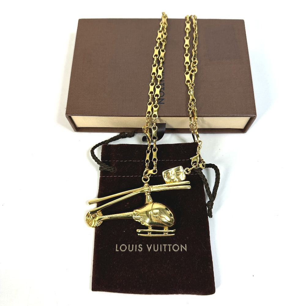 LOUIS VUITTON Necklace MP0329 Gold Plated gold Accessories helicopter