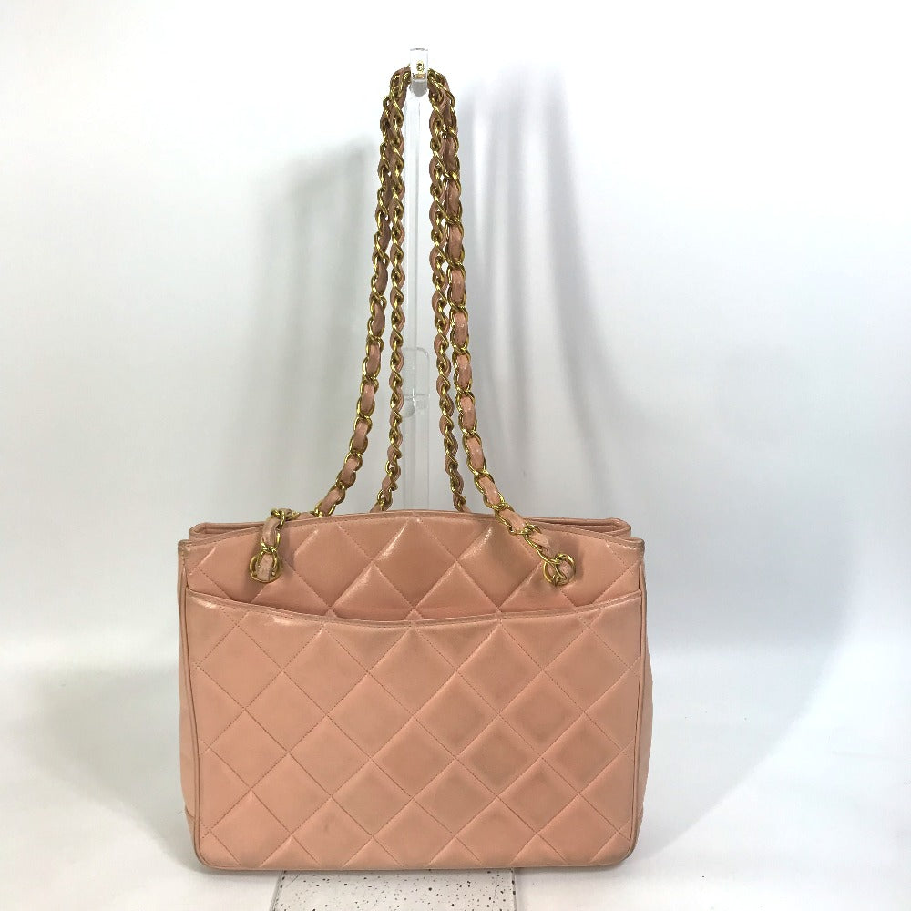 CHANEL Shoulder Bag lambskin pink CC COCO Mark Shoulder Bag Matrasse quilting Women Used Authentic