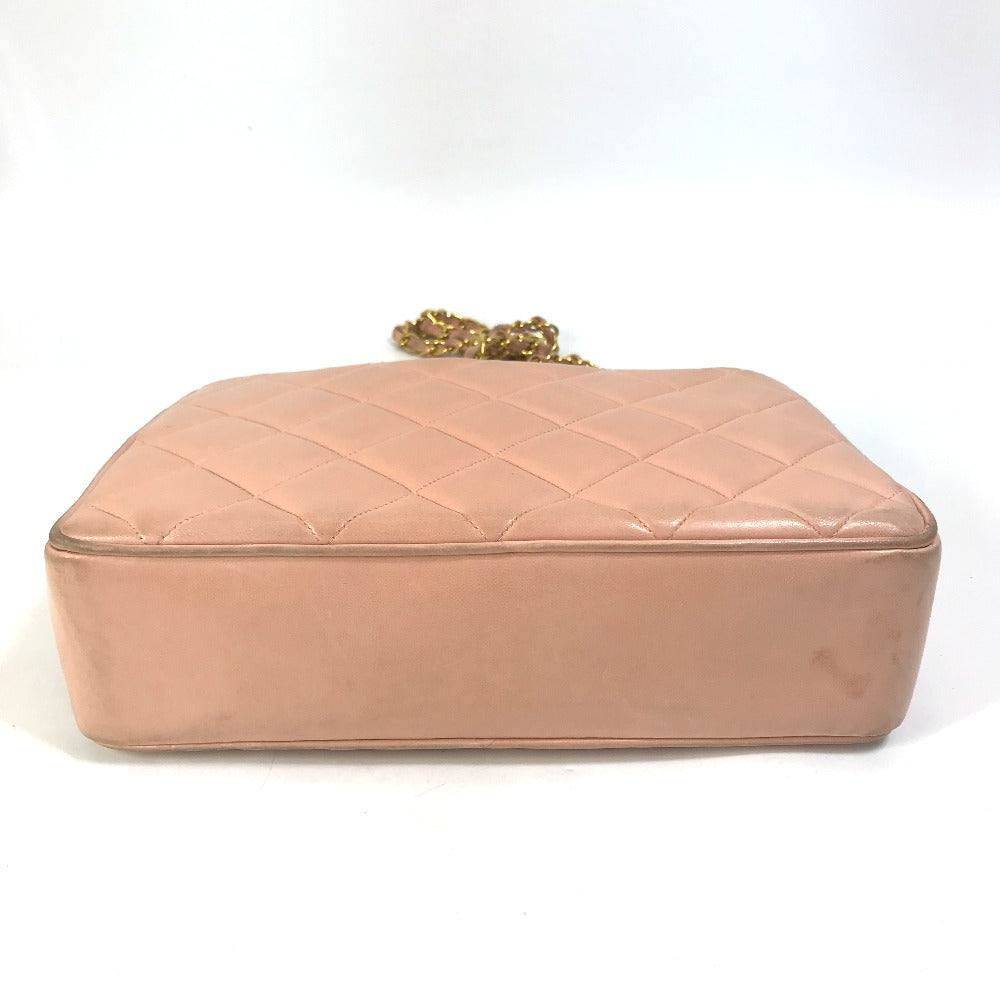 CHANEL Shoulder Bag lambskin pink CC COCO Mark Shoulder Bag Matrasse quilting Women Used Authentic