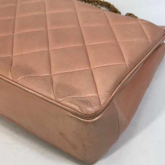 CHANEL Shoulder Bag lambskin pink CC COCO Mark Shoulder Bag Matrasse quilting Women Used Authentic