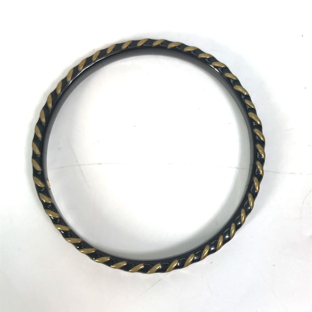CHANEL Bangle metal black COCO Mark CC Accessories Bracelets Women Used Authentic