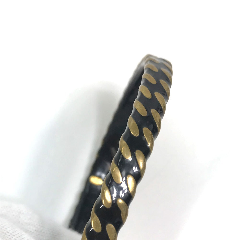 CHANEL Bangle metal black COCO Mark CC Accessories Bracelets Women Used Authentic