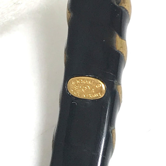 CHANEL Bangle metal black COCO Mark CC Accessories Bracelets Women Used Authentic