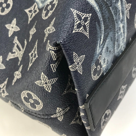 LOUIS VUITTON Tote Bag M54127 Monogram savanna canvas Navy Monogram savanna Jake and Dinos Chapman mens Used Authentic