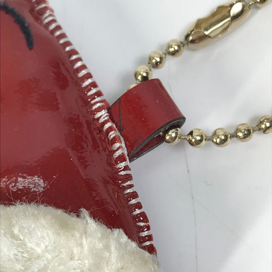 GUCCI Bag charm GG Supreme Canvas beige Gucciori Santa Claus Christmas Keyring GG Chihuahua dog