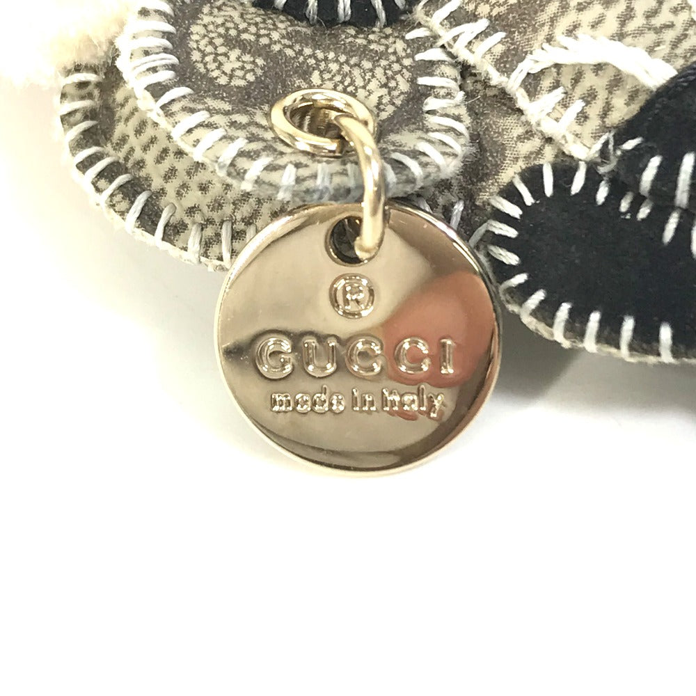 GUCCI Bag charm GG Supreme Canvas beige Gucciori Santa Claus Christmas Keyring GG Chihuahua dog