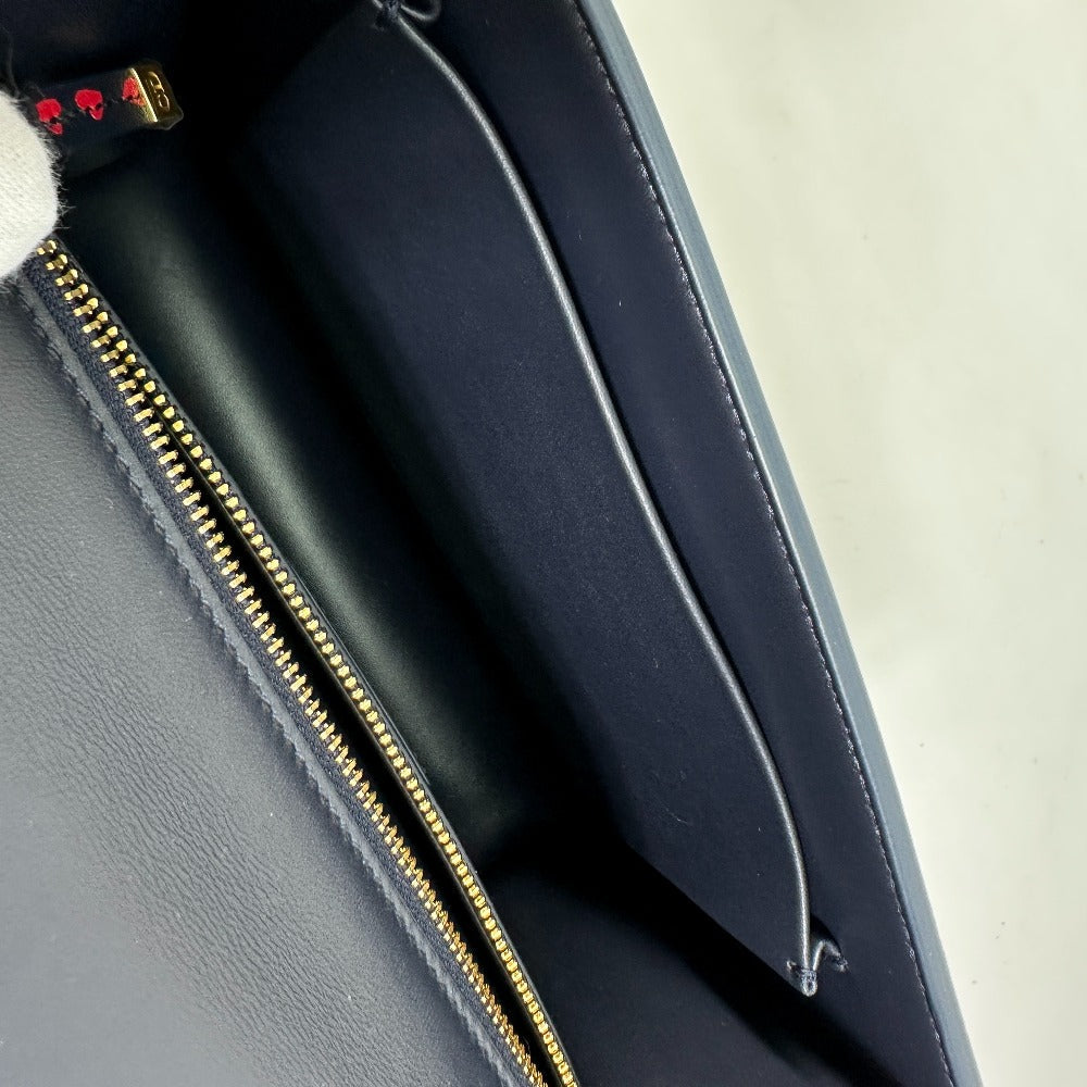 Christian Dior Shoulder Bag leather black heart 30 MONTAIGNE