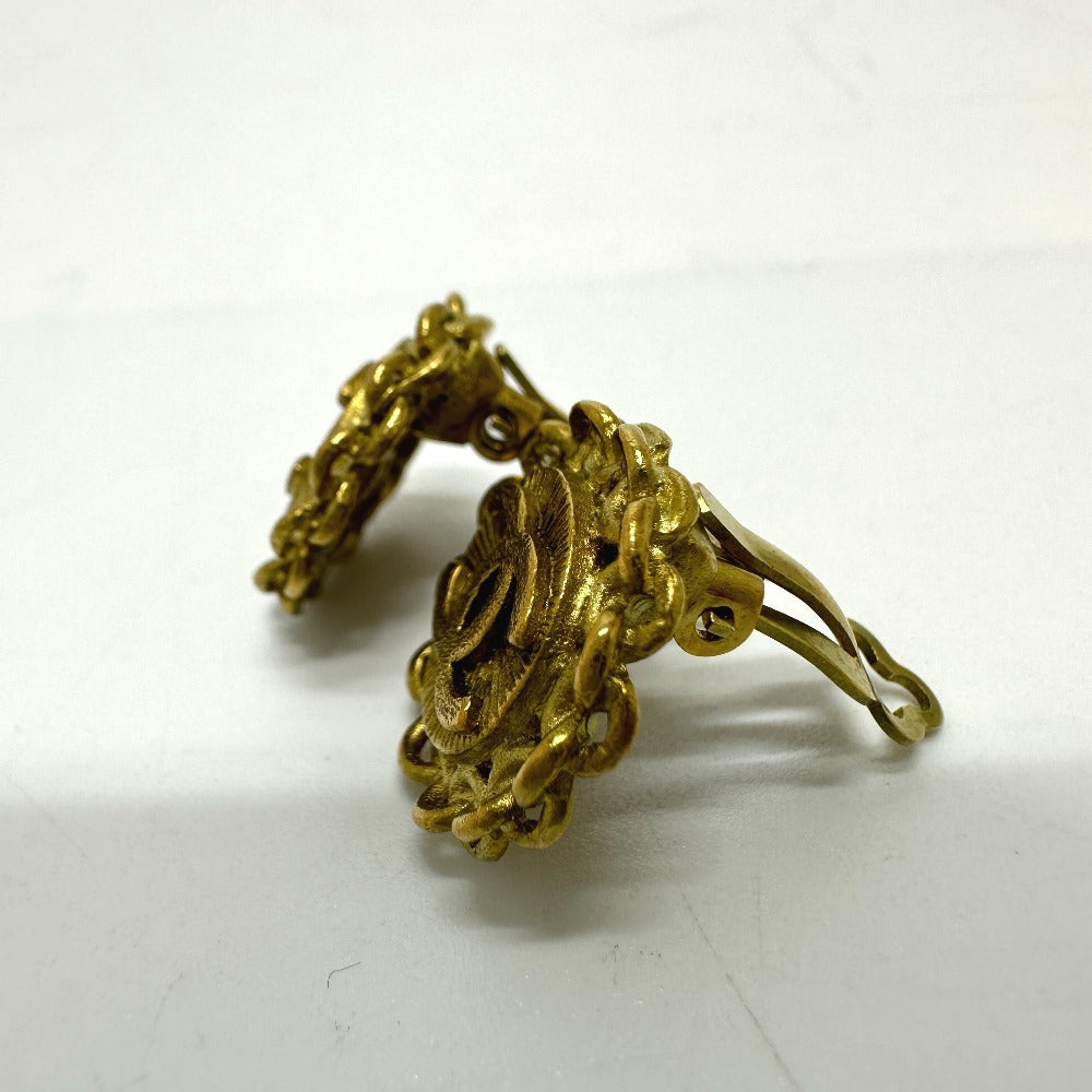 CHANEL Earring Gold Plated gold COCO Mark