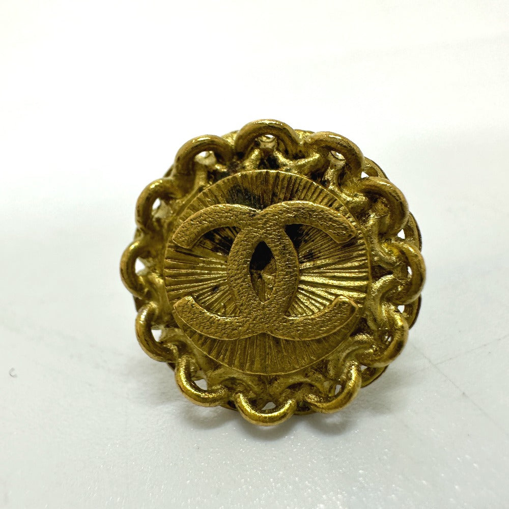 CHANEL Earring Gold Plated gold COCO Mark
