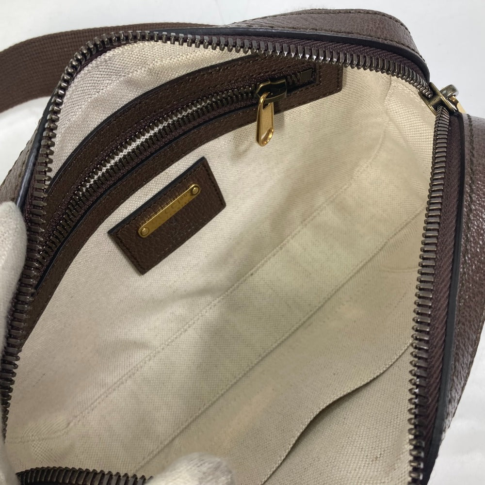 GUCCI Sling bag 602695 leather Brown cross bag belt bag 100th anniversary logo