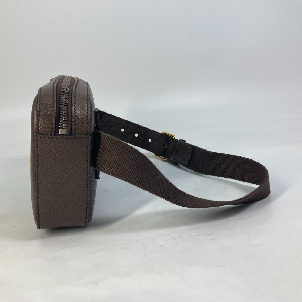 GUCCI Sling bag 602695 leather Brown cross bag belt bag 100th anniversary logo