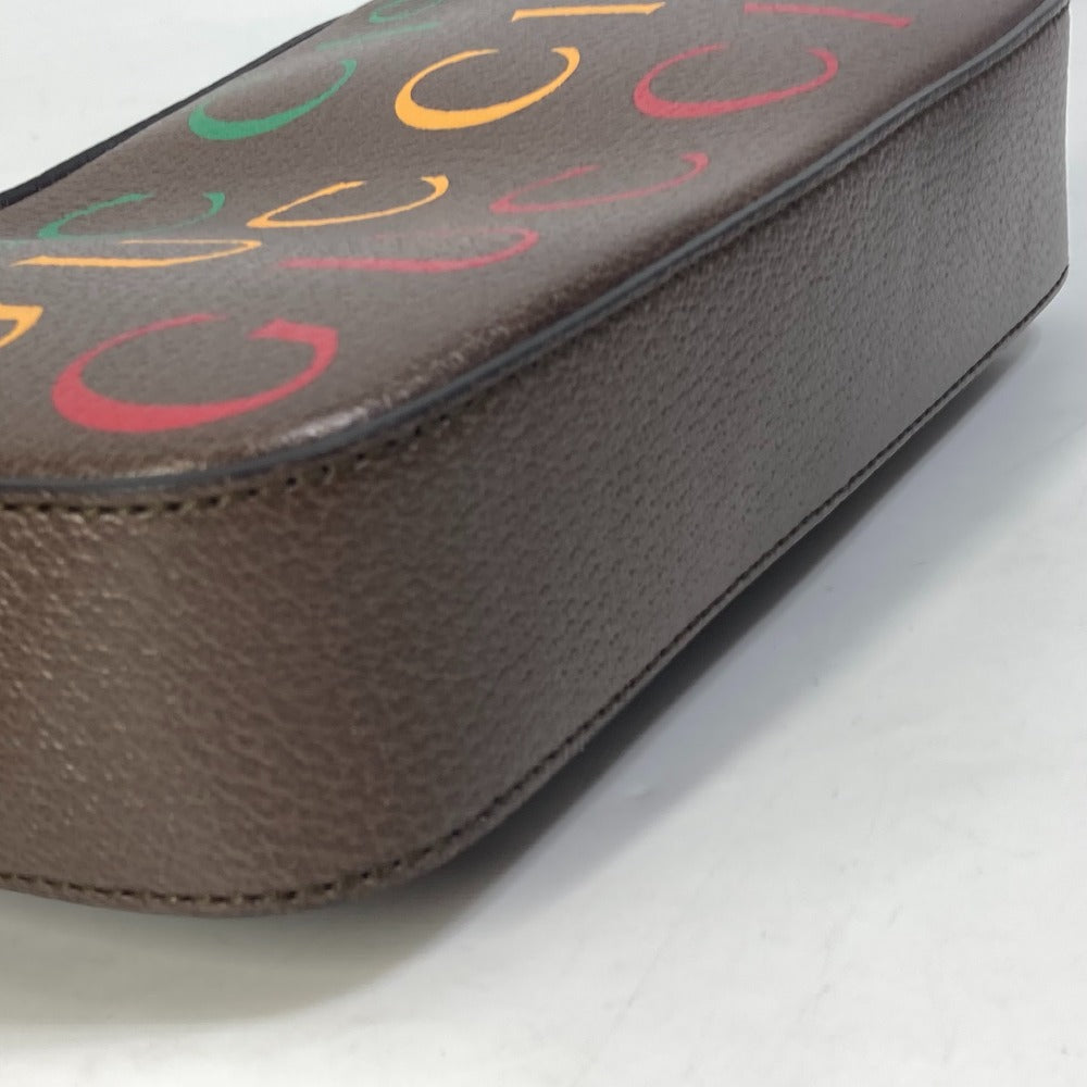 GUCCI Sling bag 602695 leather Brown cross bag belt bag 100th anniversary logo