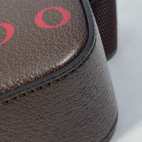 GUCCI Sling bag 602695 leather Brown cross bag belt bag 100th anniversary logo