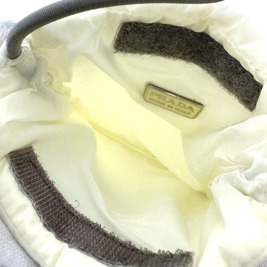 PRADA Shoulder Bag Nylon white Sports logo Women Used Authentic