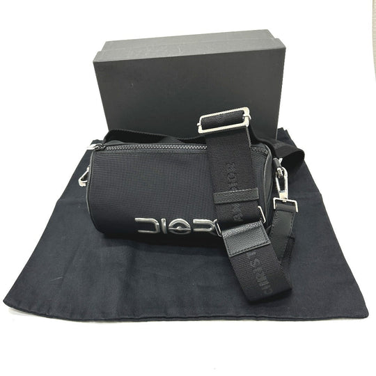 Dior Shoulder Bag Leather / nylon black Hajime Sorayama collaboration Roller bag