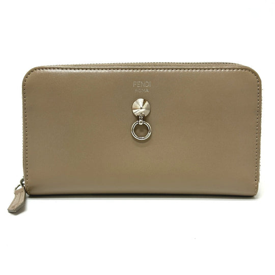 FENDI Long Wallet Purse 8M0299 leather beige By the way