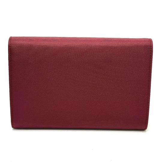 PRADA Trifold wallet Nylon, Saffiano Leather wine-red Triangle logo