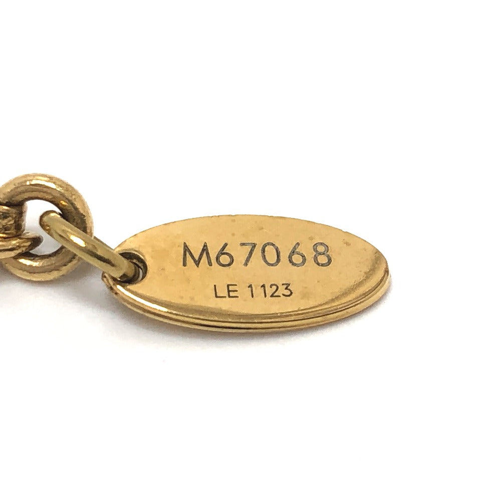 LOUIS VUITTON Necklace M67068 metal gold accessories rhinestones Pandantif Love Letters Women Used Authentic