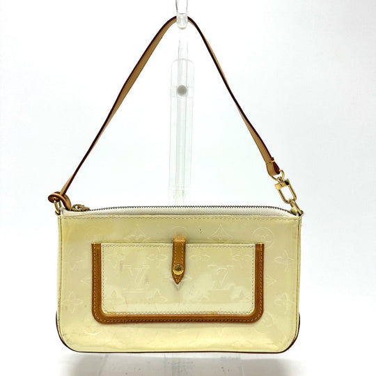 LOUIS VUITTON Shoulder Bag M91333 Monogram Vernis white Monogram Vernis mallory square