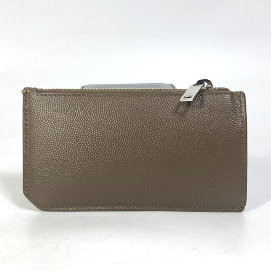SAINT LAURENT PARIS Coin case 609362 leather Brown Compact wallet Fragment case mens Used Authentic