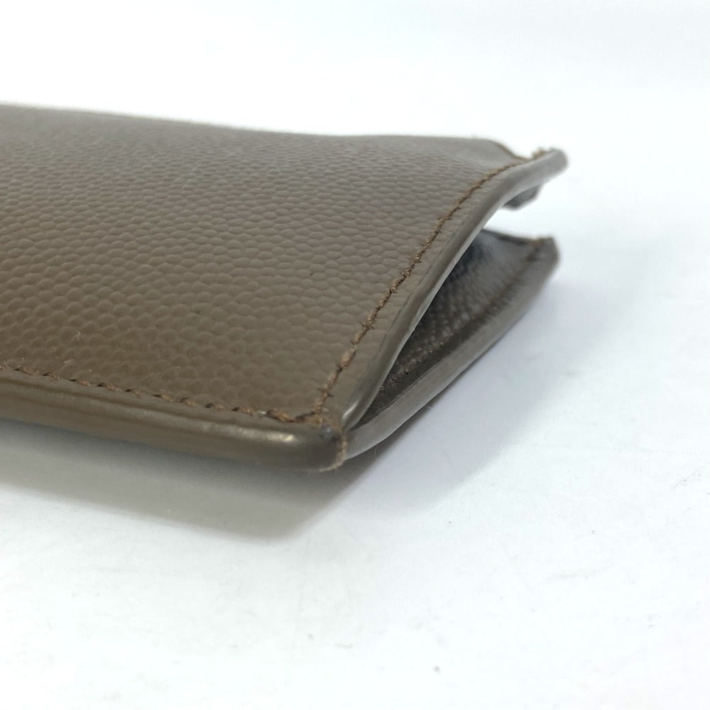 SAINT LAURENT PARIS Coin case 609362 leather Brown Compact wallet Fragment case mens Used Authentic