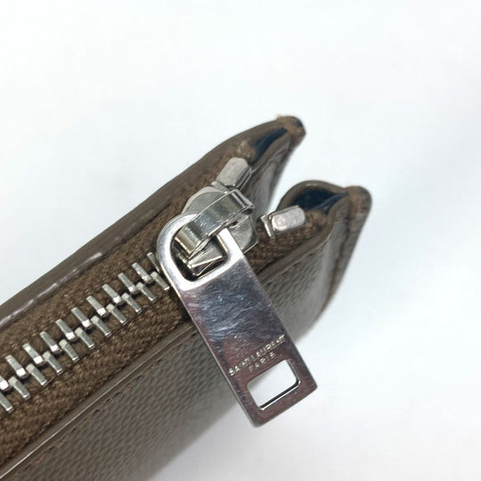 SAINT LAURENT PARIS Coin case 609362 leather Brown Compact wallet Fragment case mens Used Authentic