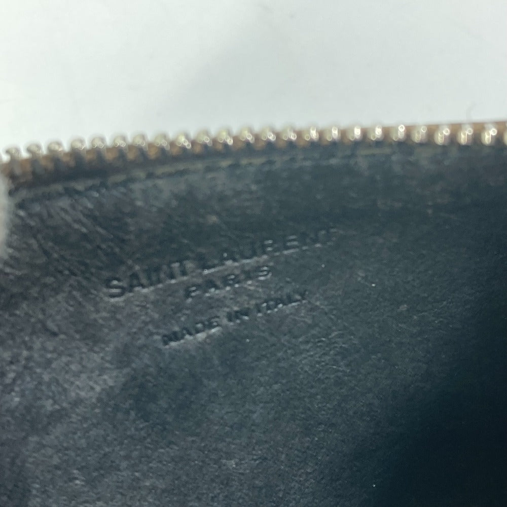 SAINT LAURENT PARIS Coin case 609362 leather Brown Compact wallet Fragment case mens Used Authentic