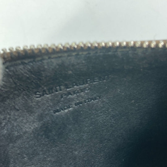 SAINT LAURENT PARIS Coin case 609362 leather Brown Compact wallet Fragment case mens Used Authentic