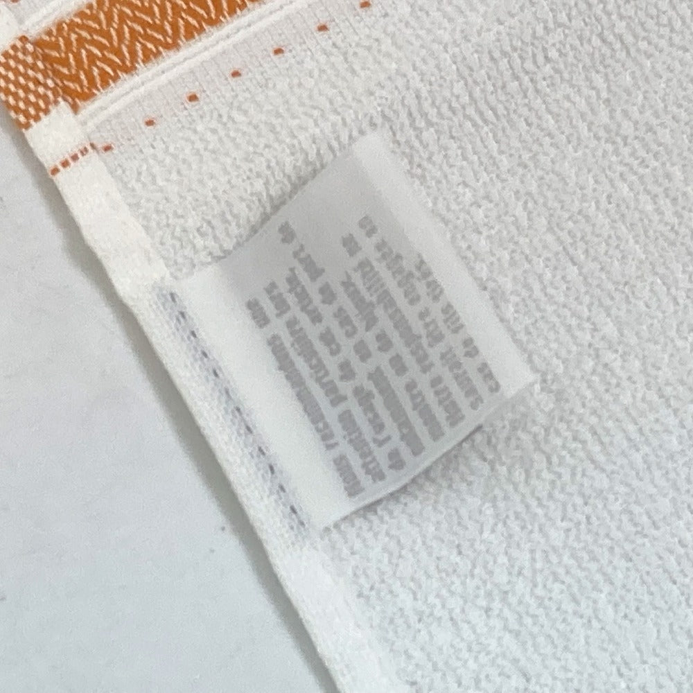 HERMES towel cotton white Hand towel fringe