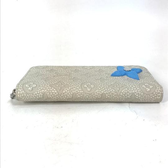 LOUIS VUITTON Long Wallet Purse M81573 Taurillon Clemence Leather white Taurillon Clemence Climbing Zippy Wallet Vertical mens Used Authentic
