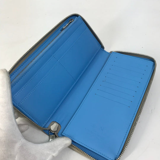 LOUIS VUITTON Long Wallet Purse M81573 Taurillon Clemence Leather white Taurillon Clemence Climbing Zippy Wallet Vertical mens Used Authentic