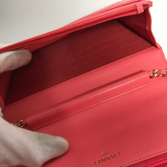 CHANEL Shoulder Bag A80972 leather pink CC COCO Mark Matelasse Bicolor Mademoiselle Women Used Authentic