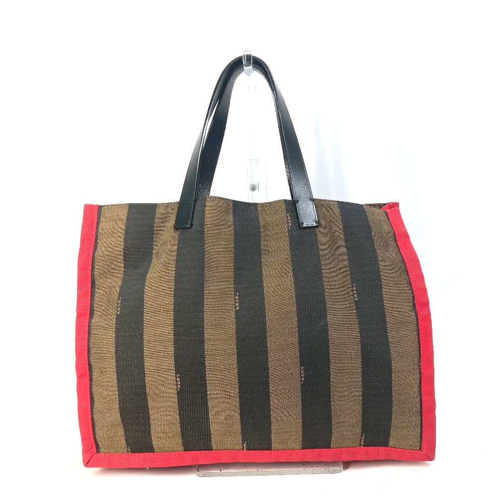 FENDI Tote Bag 8BH252 Leather / canvas Brown Shoulder Bag Shoulder Bag Pecan mens Used Authentic