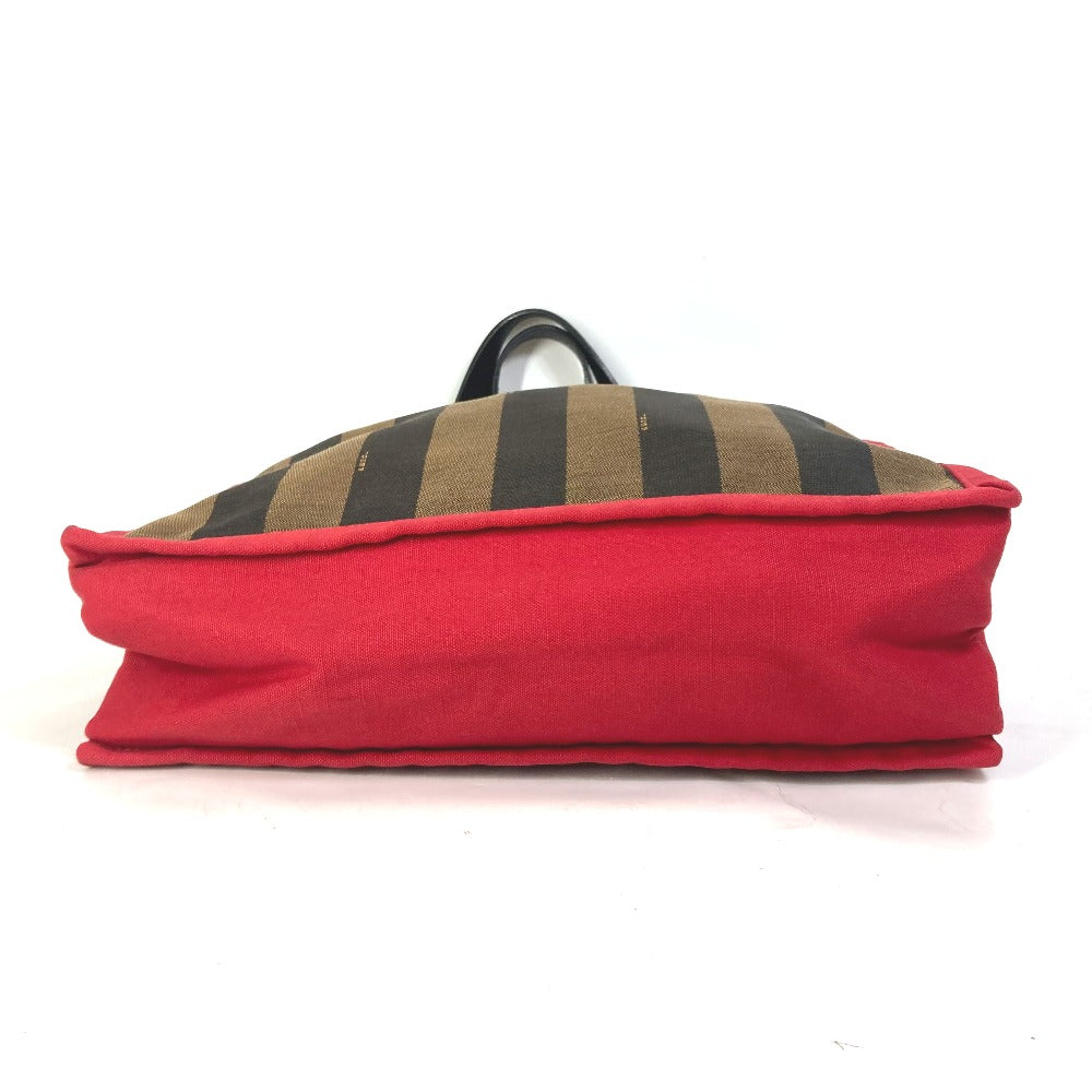 FENDI Tote Bag 8BH252 Leather / canvas Brown Shoulder Bag Shoulder Bag Pecan mens Used Authentic