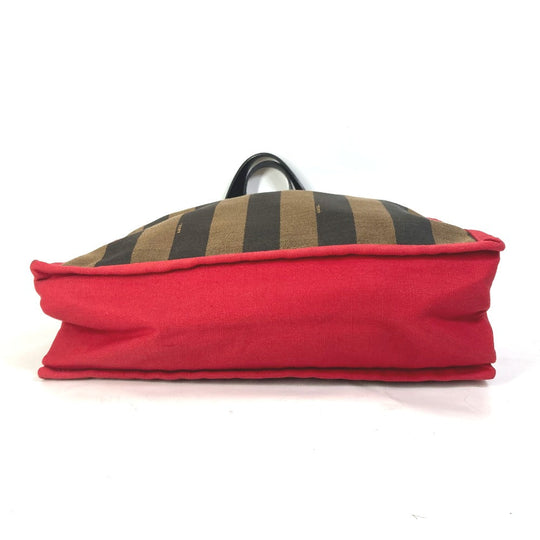 FENDI Tote Bag 8BH252 Leather / canvas Brown Shoulder Bag Shoulder Bag Pecan mens Used Authentic