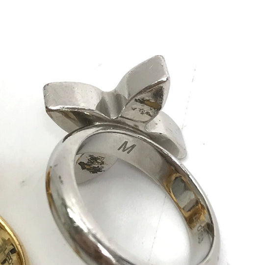 LOUIS VUITTON Ring M65247 metal gold Rhinestone Berg Love Letters Rhinestones Women M Used Authentic