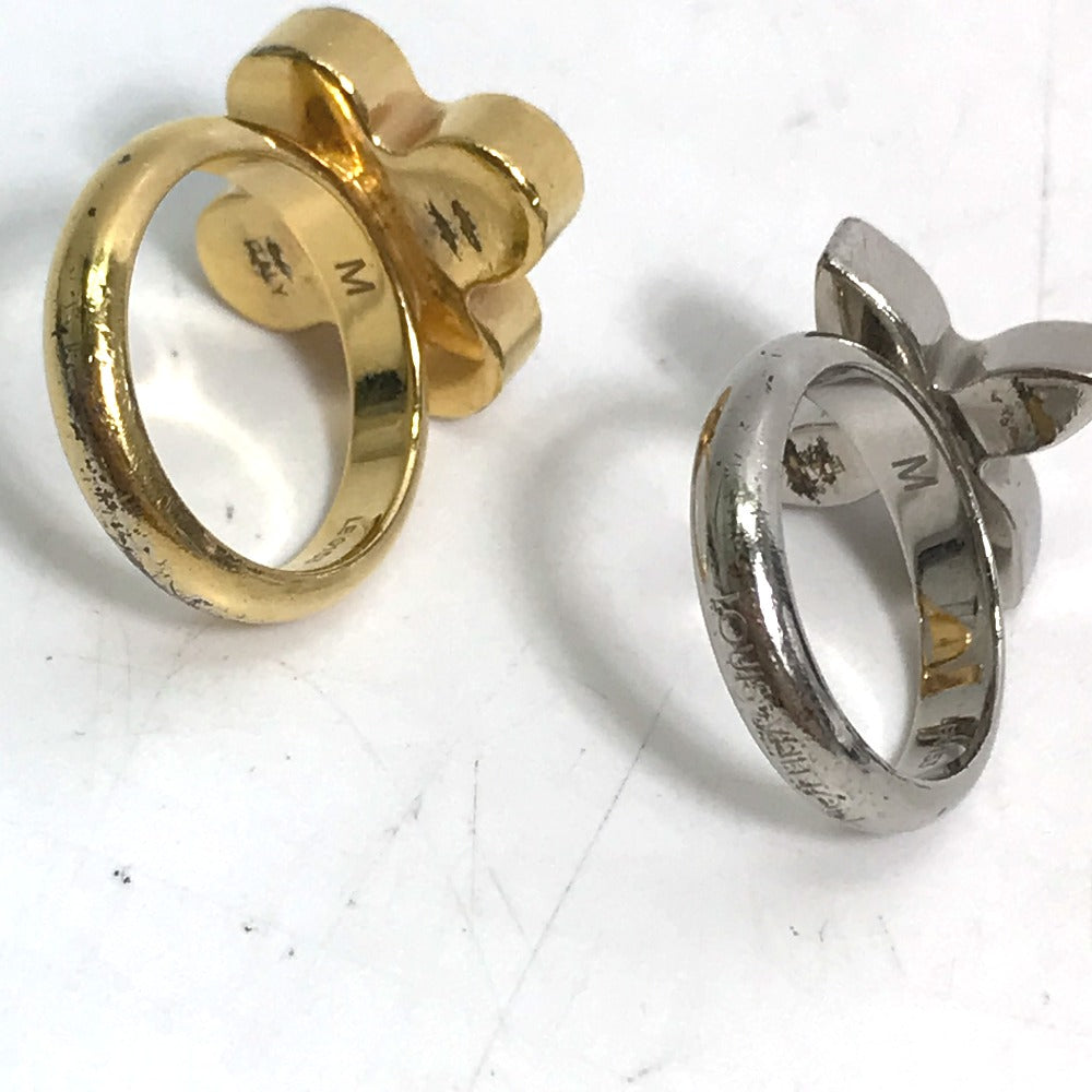 LOUIS VUITTON Ring M65247 metal gold Rhinestone Berg Love Letters Rhinestones Women M Used Authentic