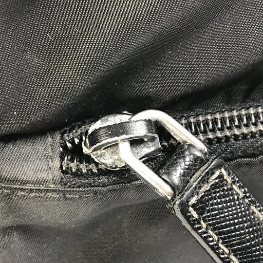 PRADA Business bag Nylon black Bag Triangle logo plate mens Used Authentic