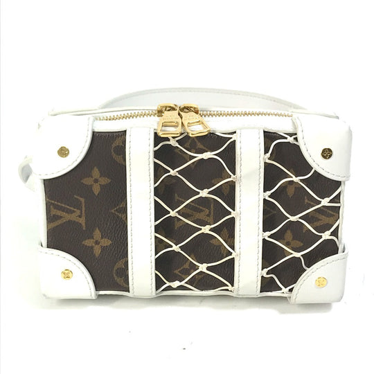 LOUIS VUITTON Shoulder Bag M80102 Leather, Monogram Canvas white LVxNBA Soft Trunk Phone Box mens Used Authentic