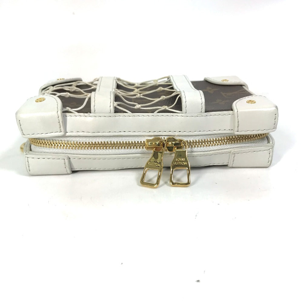 LOUIS VUITTON Shoulder Bag M80102 Leather, Monogram Canvas white LVxNBA Soft Trunk Phone Box mens Used Authentic
