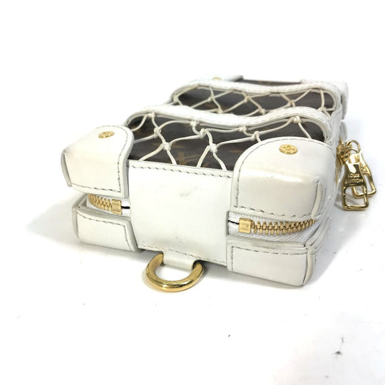 LOUIS VUITTON Shoulder Bag M80102 Leather, Monogram Canvas white LVxNBA Soft Trunk Phone Box mens Used Authentic
