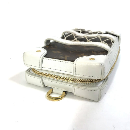 LOUIS VUITTON Shoulder Bag M80102 Leather, Monogram Canvas white LVxNBA Soft Trunk Phone Box mens Used Authentic