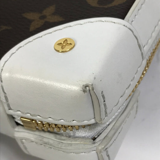 LOUIS VUITTON Shoulder Bag M80102 Leather, Monogram Canvas white LVxNBA Soft Trunk Phone Box mens Used Authentic