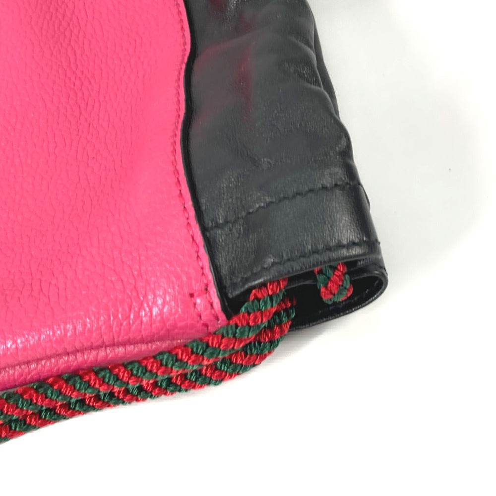 GUCCI Backpack 516639 leather pink Drawstring pouch included Drawstring backpack