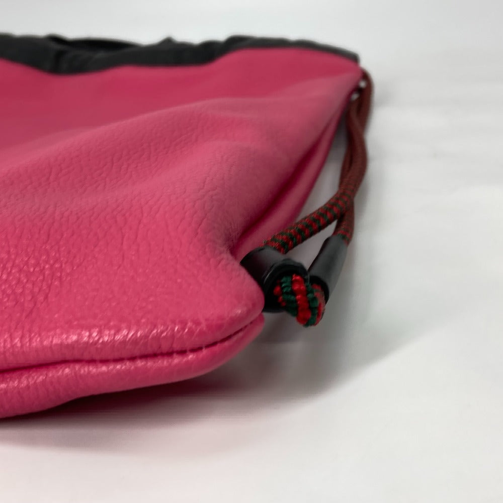 GUCCI Backpack 516639 leather pink Drawstring pouch included Drawstring backpack