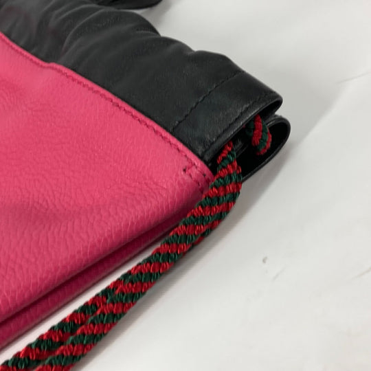 GUCCI Backpack 516639 leather pink Drawstring pouch included Drawstring backpack