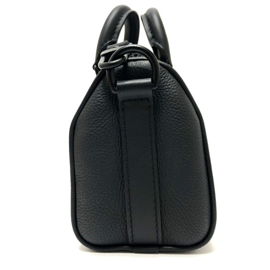 LOUIS VUITTON Boston Duffel bag M80950 Taurillon Clemence Leather black Aerogram Keepall XS Women Used Authentic